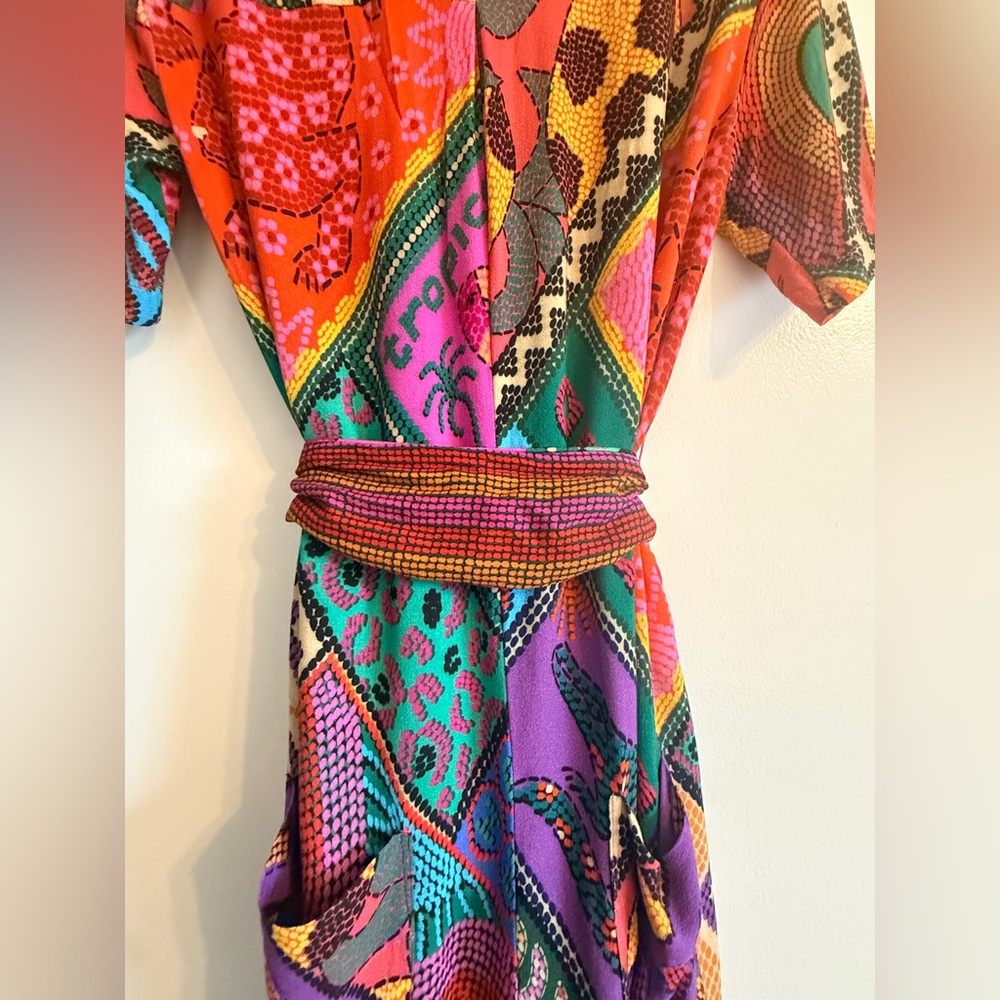 FARM RIO  Dotted Patch Scarf Jumpsuit SIZE: SMALL - Picture 12 of 13